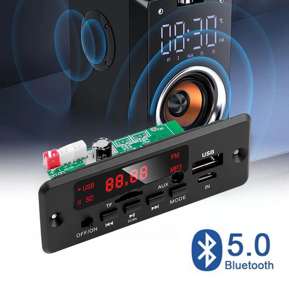 DC 12V 50W Amplifier Bluetooth 5.0 MP3 Player Decoder Board FM Radio TF USB 3.5mm AUX Module Bluetooth Receiver Car kit Audio