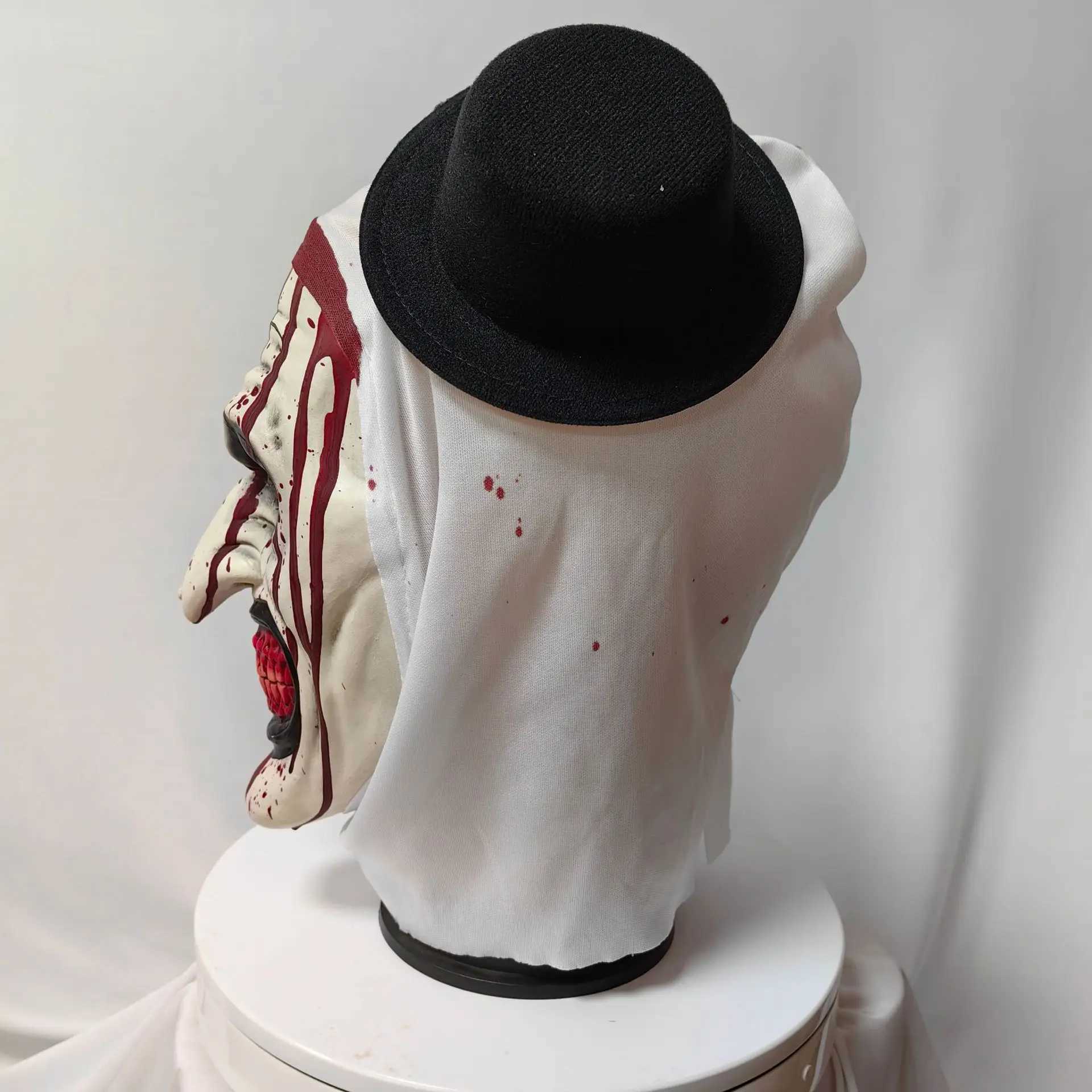 Horror Terrifier 3 Art The Clown Mask Cosplay Joker Killer Demon Skl Latex Halloween Carnival in Party Costume Props Y250210