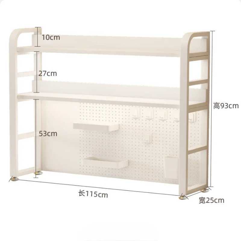Storage Holders Racks Minimally modern office desk with multi layer wrought iron storage rack student home computer desktop perforated board bookshelf