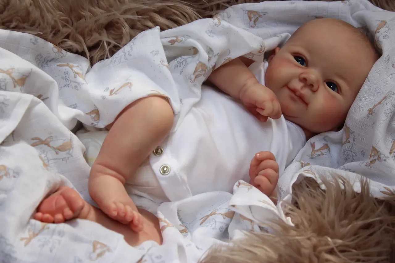 49CM Reborn Baby Dolls Sweet Face Lifelike Real Touch Reborn Juliette 3D Skin Multiple Layers with Hand-Painted Hair Baby Doll X2502101