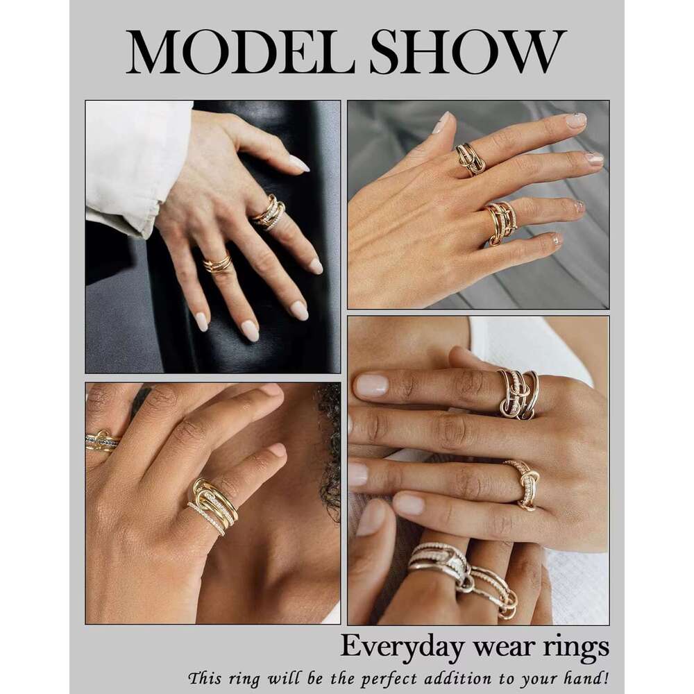 Gold Plated Stacking Rings Micro Paved 5A CZ Cubic Zirconia Dainty Stack Ring Trendy Full Finger Jewelry