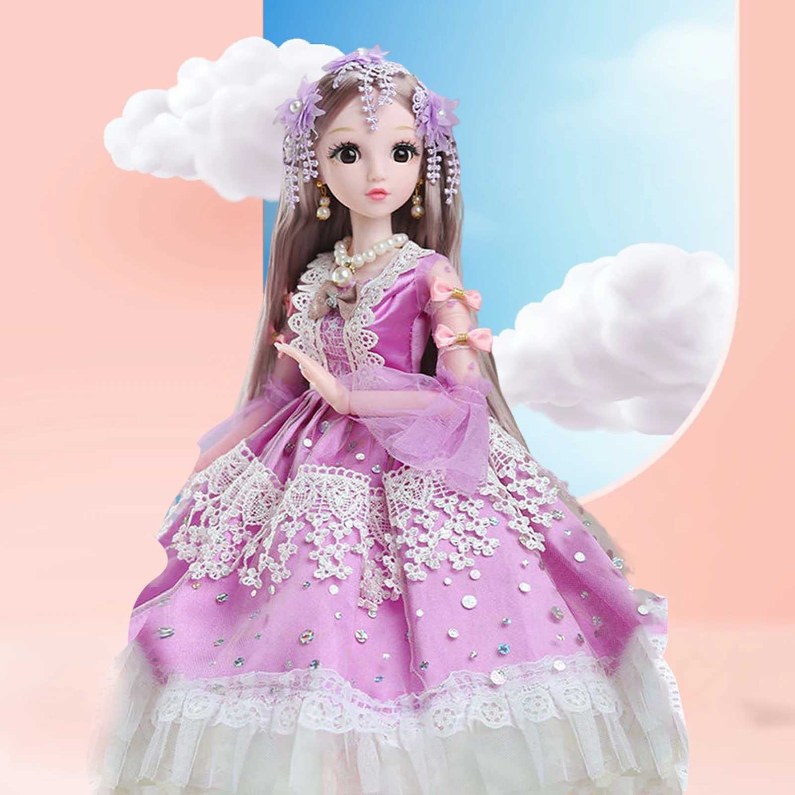 60 cm Adorable Princess Fashion Doll Ball Jointed Doll With Clothes Dress Makeup Musical for Kids Girl Best Gift Doll Playset X250210