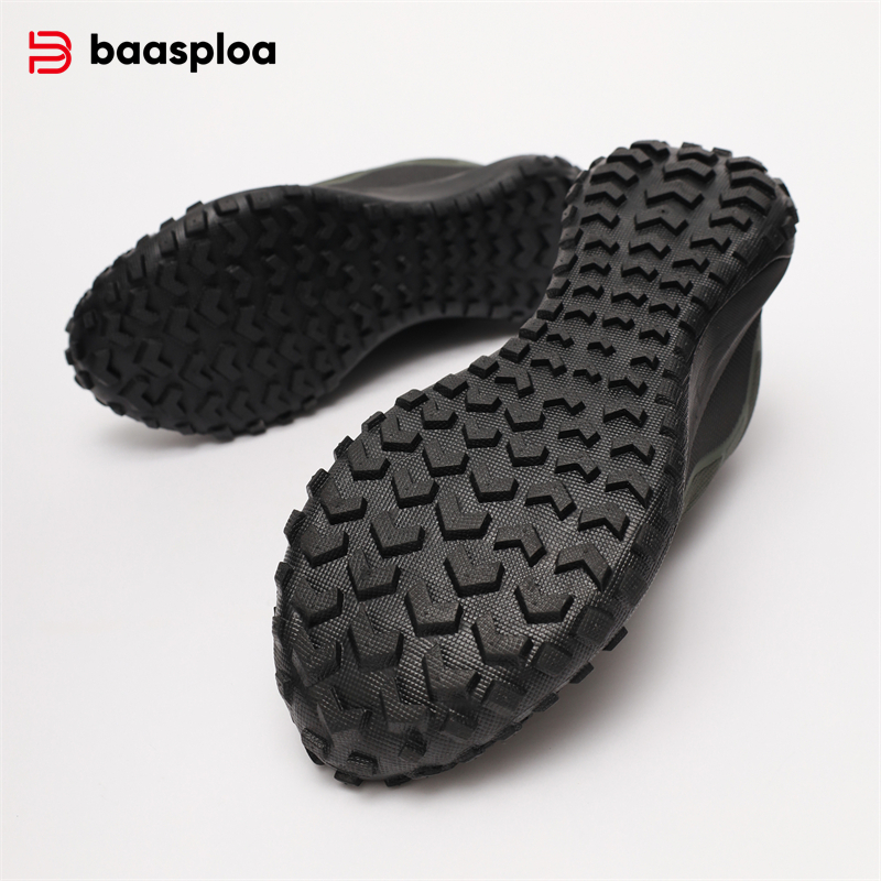 Baasploa Men Hiking Shoes Outdoor Walking Shoes Male Waterproof Camping Non Slip Sneakers