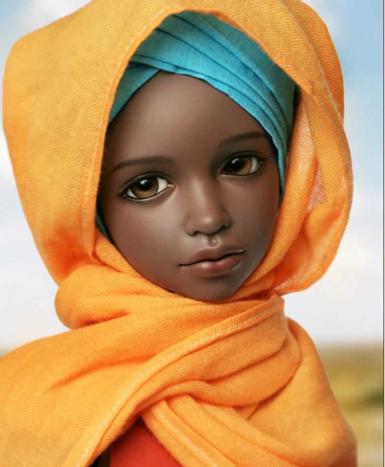 Special Edition New BJD doll 1/4 African girl benny 45cm Girl Black birthday presentation High Quality Toy gift toy Makeup X250210