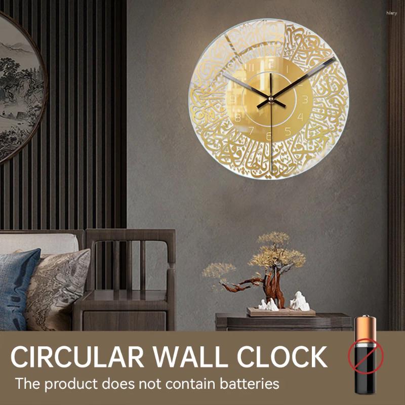 Wall Clocks Wall Clocks Arabic Acrylic Clock Eid Mubarak Muslim Retro Numerals Large Silent Watch Home Room Ramadan Festival Decoration w250327