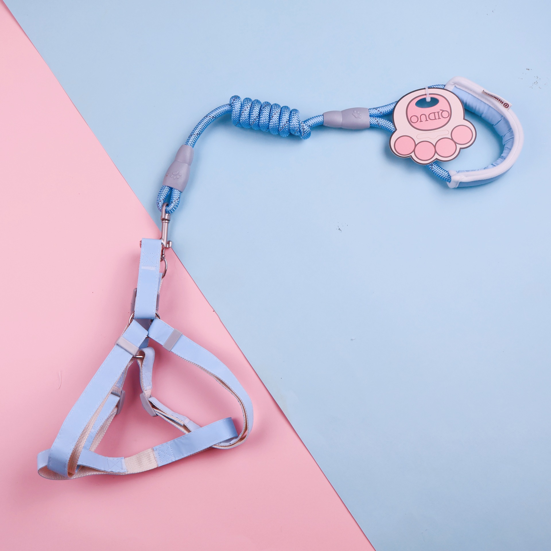 Traction rope for dogs large chest harness foam handle dog walking rope round rope pet harness traction dog collar clothes designer bag