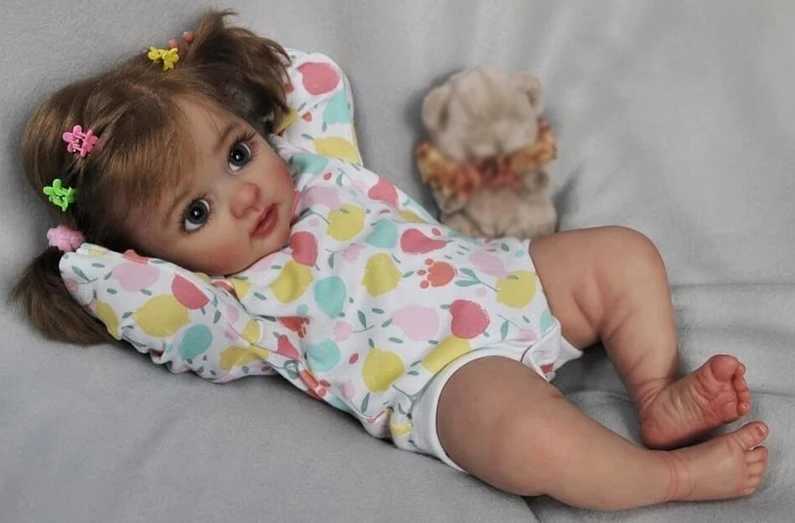 40CM Cute Reborn Baby Girl Doll Layla Lifelike 3D Painting with Veins Multiple Layers Gifts for Adults X250210