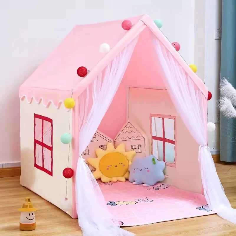 Portable Baby Play House Children Tent Teepee Tent Infant Kids Tent Pink Blue Kids Play House Indoor Outdoor Toy Princess House X2502105