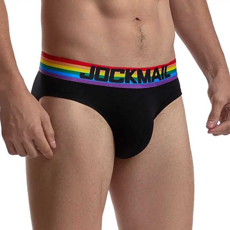 Sexy Men Underwear Breathable Mens Briefs Underpants Modal Comfortable Cucumber Gay Pants Slips Men Rainbow Male Panties W250210