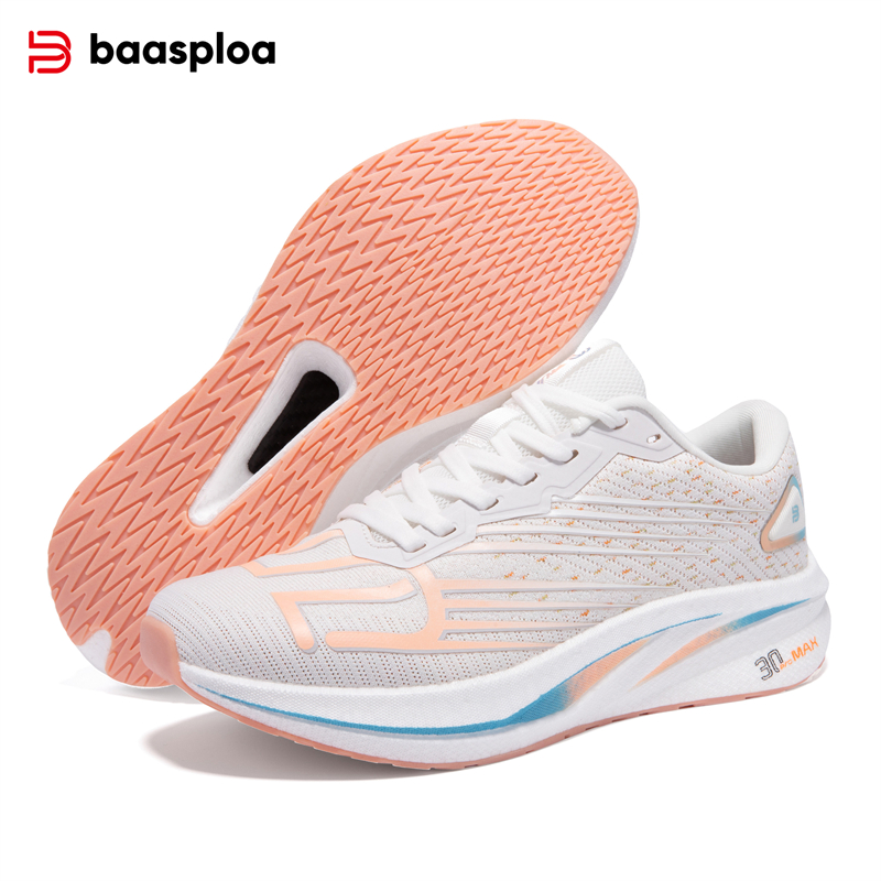Baasploa Women Running Shoes Carbon Plate Professional Jogging Sneaker Female Casual Breathable Sports Shoes
