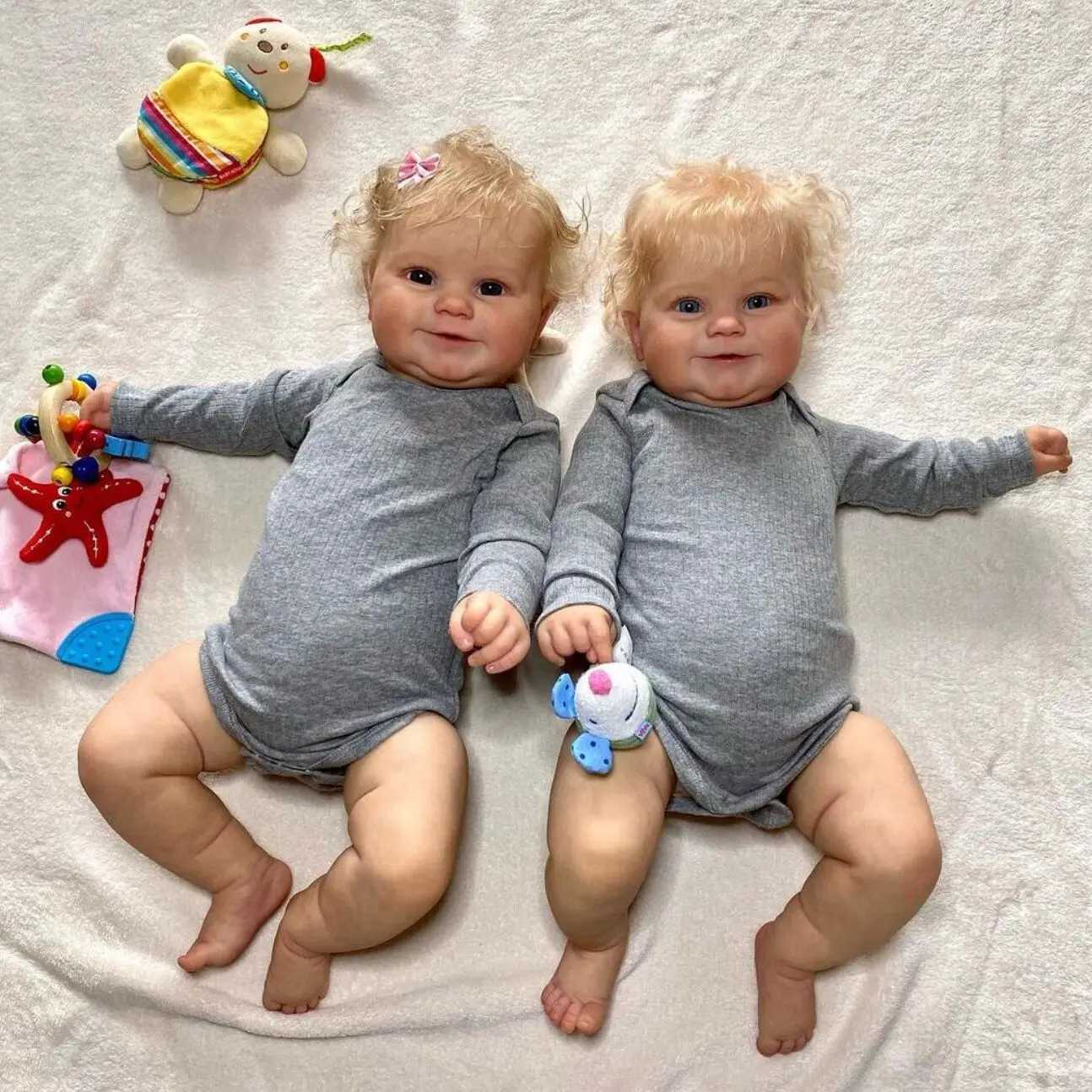 50CM/20inch Reborn Baby Doll Blond Hair Maddie Silicone Vinyl Finished 3D Painted Skin Veins Art Collection Doll Gift For Girls X250210