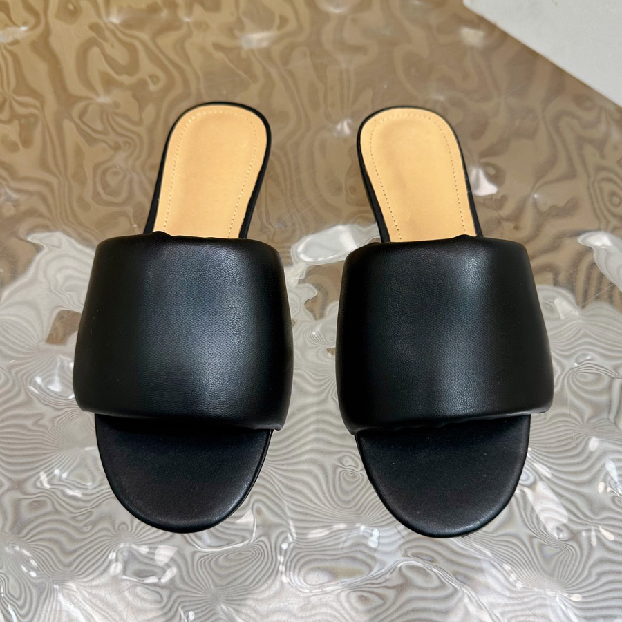 Slippers Slides Slide for Womens Ladies Leather Flat Slider Sandles Fashion Woman Sandal Luxury Sliders