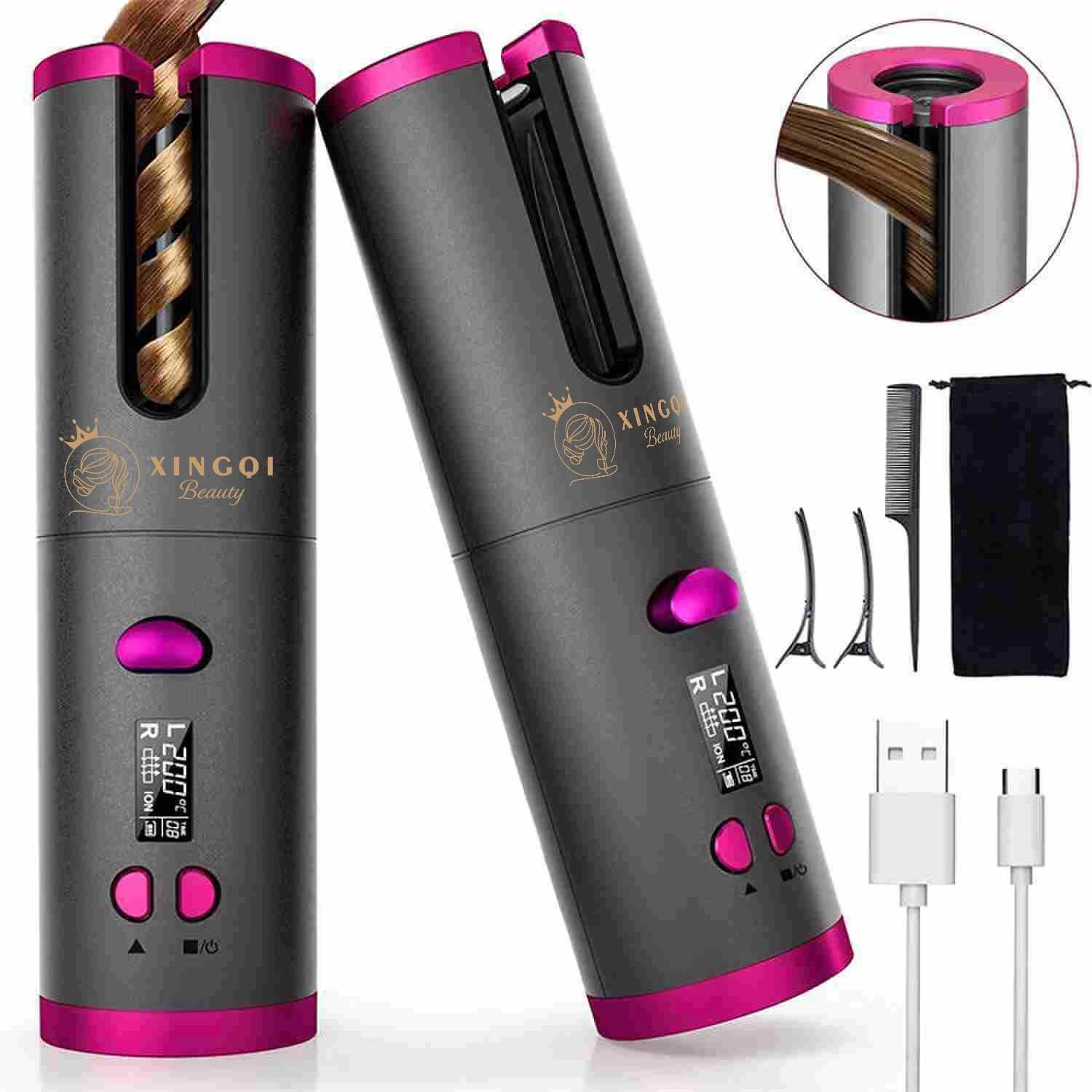 cordless heated automatic beachwaver rotating curling iron culer beauty health hair tools electric curlers for hairXJ250210