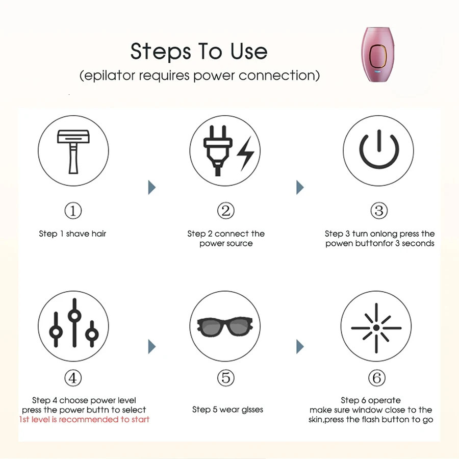 1pc Flash hair removal device pulse permanent laser hair removal device female painless hair removal household equipment 250117