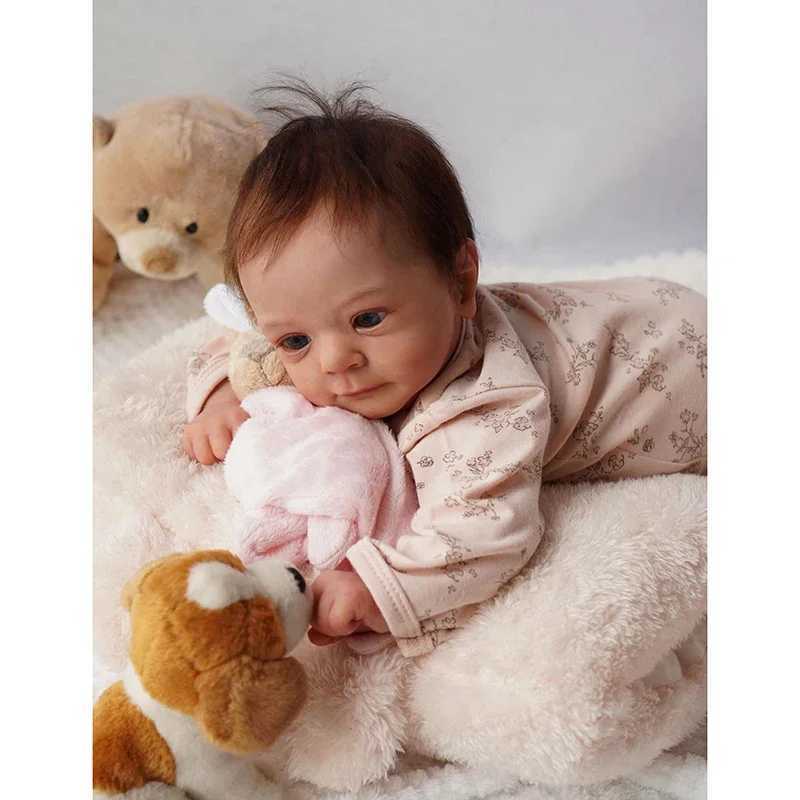 48CM Full Silicone Body Felicia Reborn Baby Doll Awake Newborn Baby Size 3D Skin Visible Veins Collectible Art Doll X250210