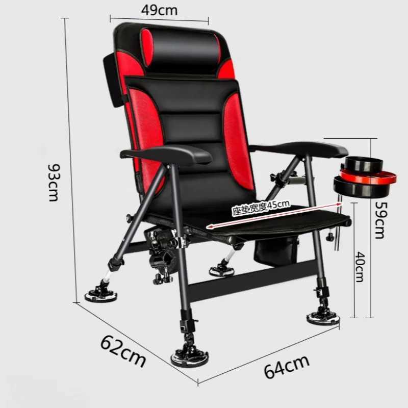 Outdoor Retractable Fishing Chair Portable Fishing Chair With Adjustable Stool Folding Camping Chair Fishing Equipment X250210