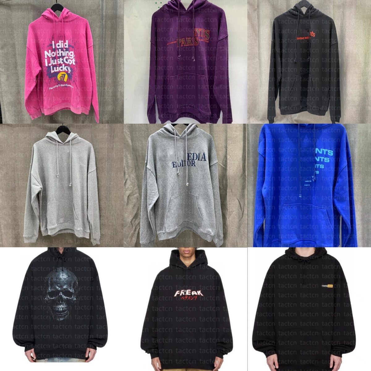 Designer Mens Hoodies VET Hoody Hooded Sweatshirt Pullover Autumn Winter Loose Casual Men Womens Lightning Letter Printed Long Sleeve Drawstring Sweater