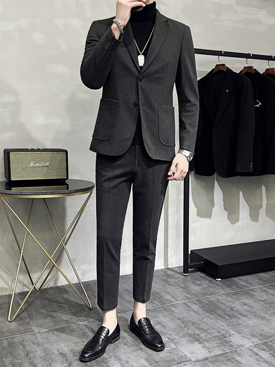 X217Trendy Korean Inspired Slim Cut Coat with Elegant Casual Appeal