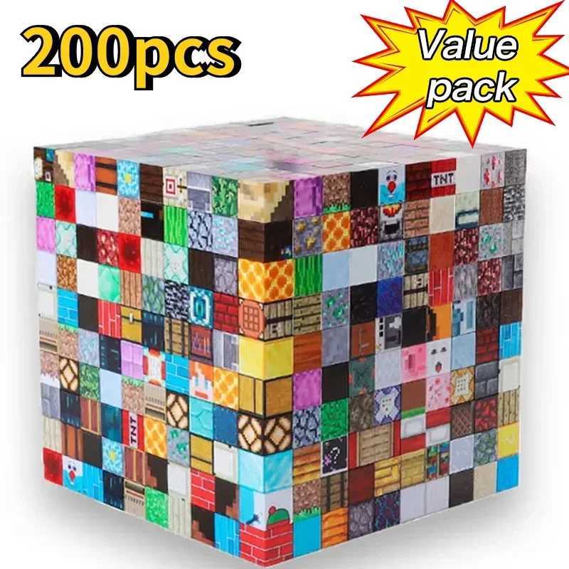 200pcs Magnetic Blocks-Build Mine Magnet World Set for Boys Girls Age 3+ Sensory Toys for Toddlers Gifts Construction ToysC250210