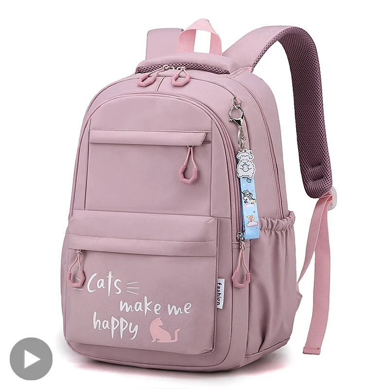 Girl School Bag Backpack Back Pack For Teenager Women Children Female Pink Schoolbag Primary High Bagpack Class Teens Child Kids 250207