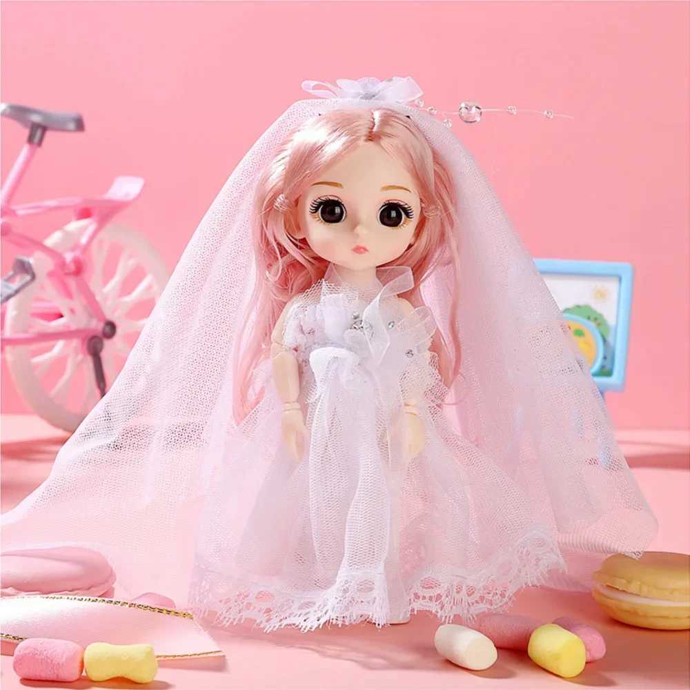 16cm BJD Doll 1/12 with Clothes and Shoes Movable 13 Joints Cute Sweet Face Girl Gift Child Toys Princess Doll DIY Dress Up Doll X250210