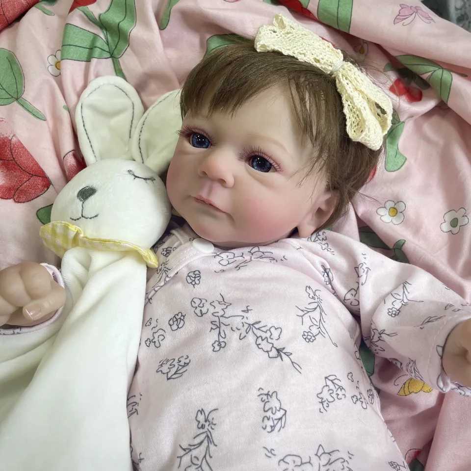 MRB 17-18Inch Finished Reborn Dolls Felicia Silicone Vinyl Or Cloth Doll Lifelike Adorable Newborn Girl Best Christmas Gift X250210