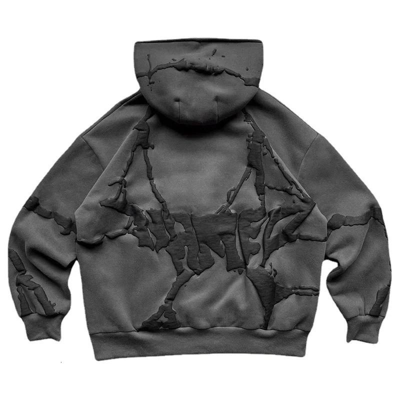 Trendy Streetwear Hooded Sweatshirt Y2k Casual Hip Hop Zipper Jacket For Men Women Top Dealer Stock Available 250210