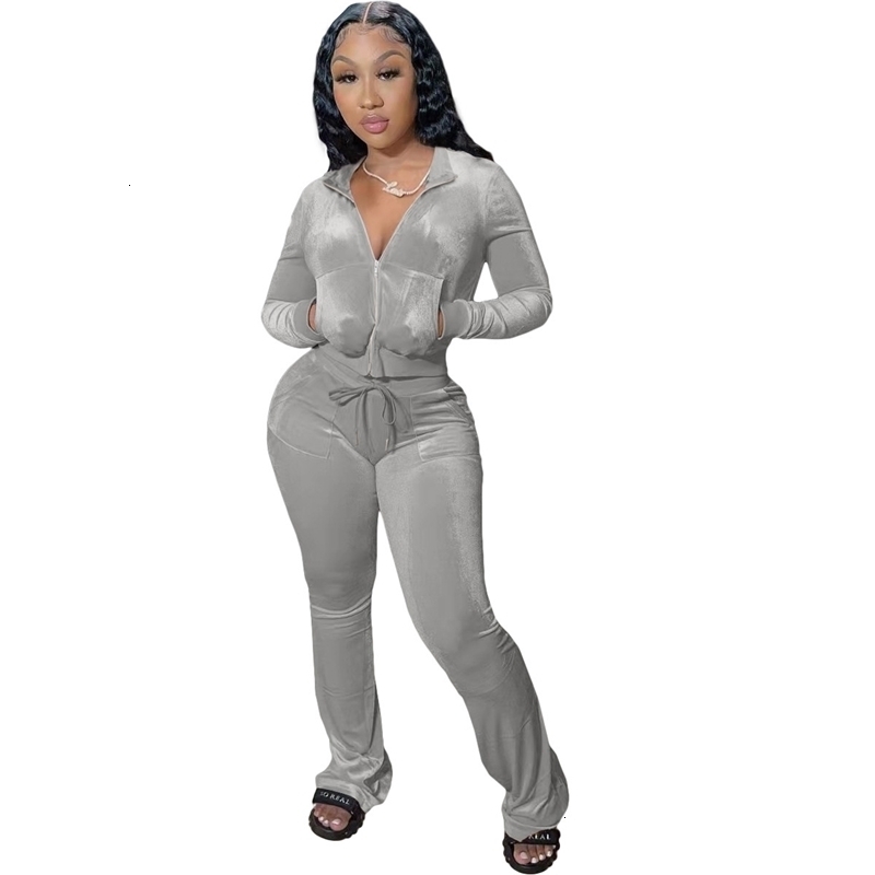Womens Tracksuits Two Pieces Set 2025 New Autumn Winter Korean Velvet Leisure Sports Suit 8 Colours