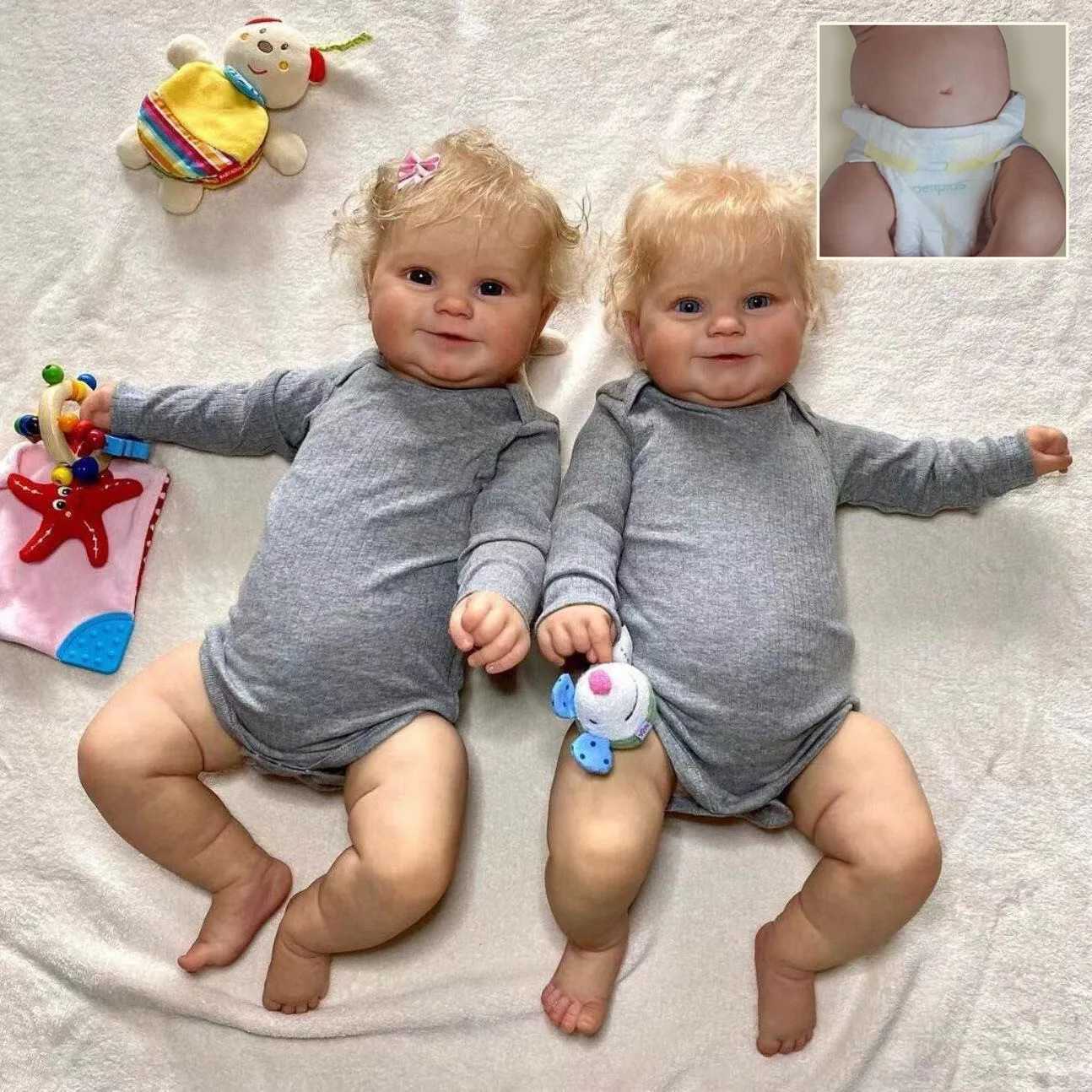 50CM/20inch Reborn Baby Doll Blond Hair Maddie Silicone Vinyl Finished 3D Painted Skin Veins Art Collection Doll Gift For Girls X250210