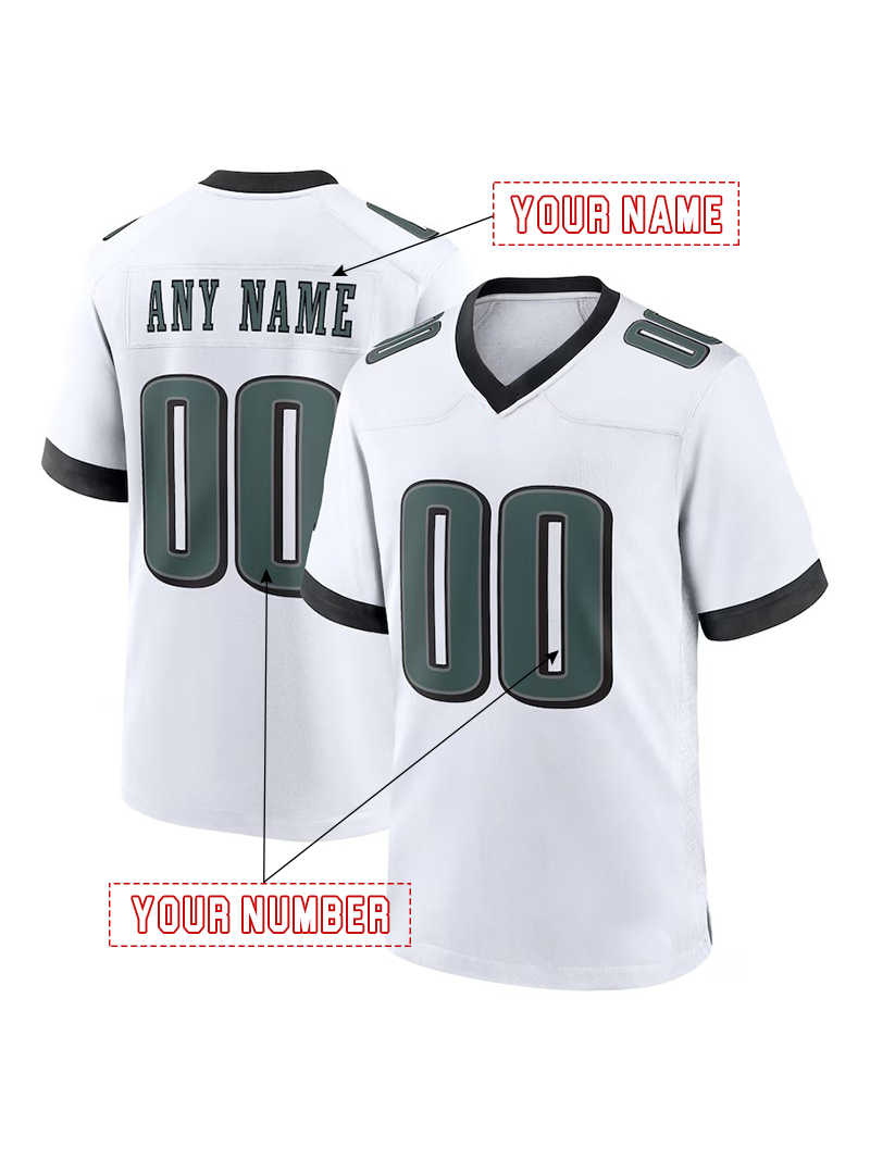 26 Barkley Custom Football Jersey Hurts Brown Kelce DeJEAN Carter Dawkins Jerseys Any Name Number Mens Womens Youth