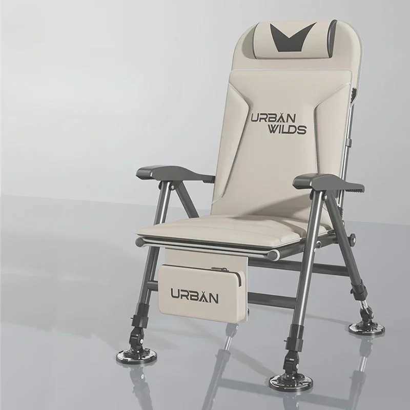 European lightweight folding fishing chair multifunctional tilted wild fishing chair all terrain tourism leisure chair X250210