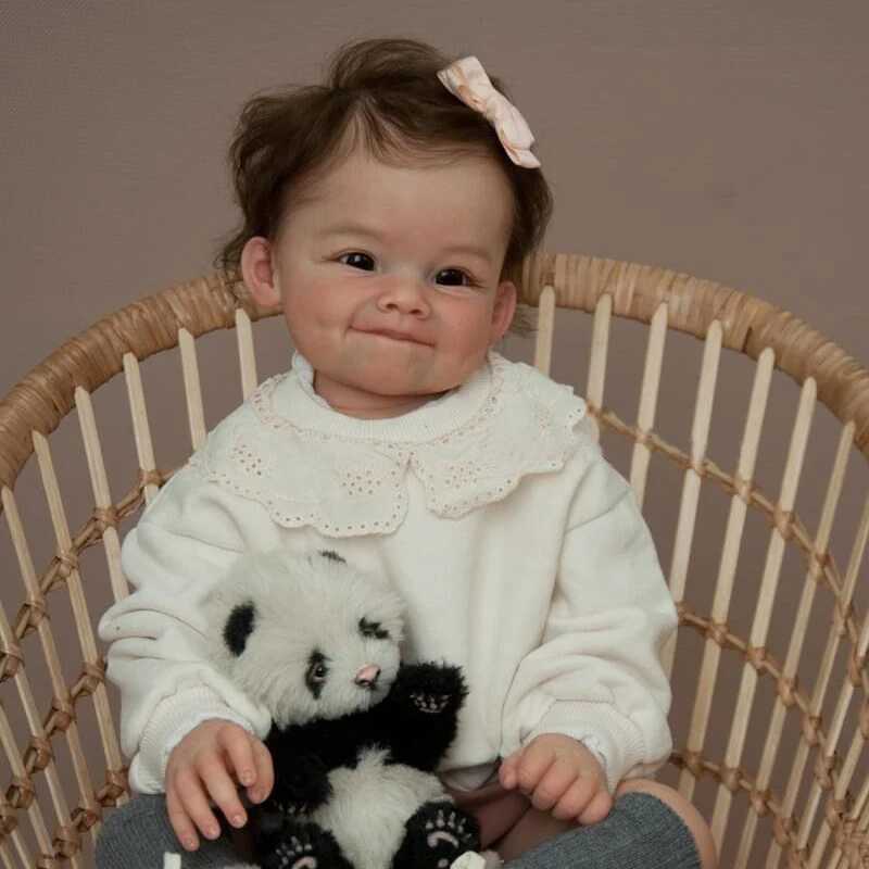 NPK 24inch Reborn Toddler Girl Big Soft Cloth Body Rooted Hair High Quality Hand Painted Doll 3D Skin X250210