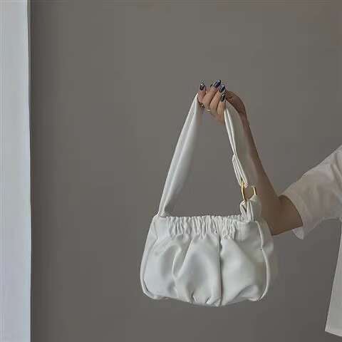 Women's Bags Summer high-end and niche texture pearl chain crossbody mini silver handbag for girls new