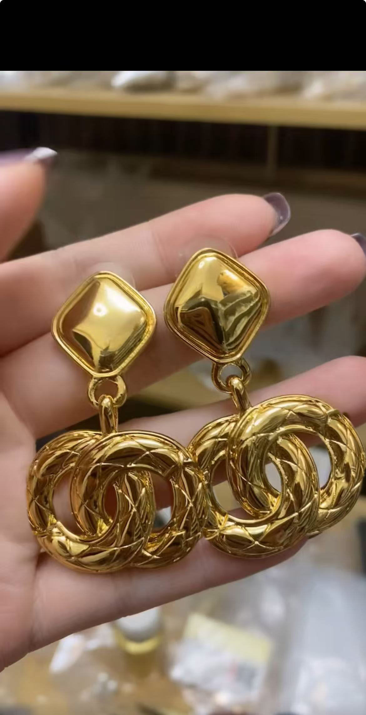 Vintage Design Gold Drop Earrings For Women Lady Party Wedding Lovers Gift Designer Jewelry with Flannel Bag or Box