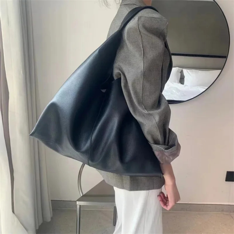 Fashion Soft Leather Handbags Women Brown Large Capacity Hand Bags Shopping Tote Female Casual Shoulder Bag Purse 250207