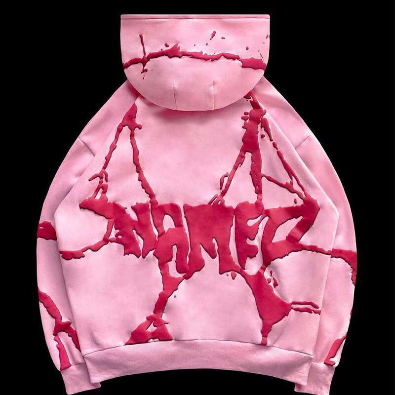 Men's Outerwear S-6Xl Foam Printing Hoodies Hip Hop Fashion Irregular Pattern Hoodie Pants Set Women Y2k Streetwear Skateboard Oversize Sweatshir