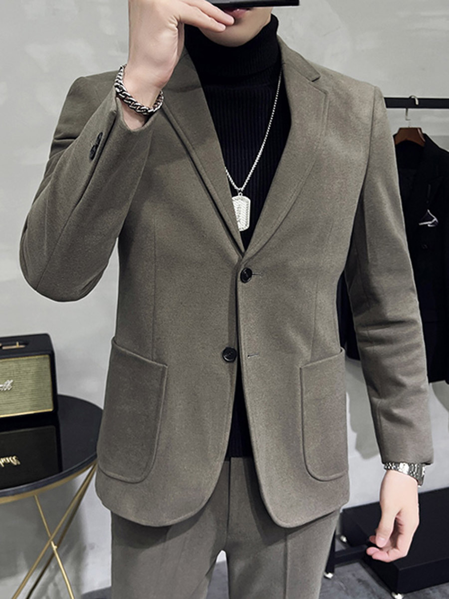 X217Trendy Korean Inspired Slim Cut Coat with Elegant Casual Appeal