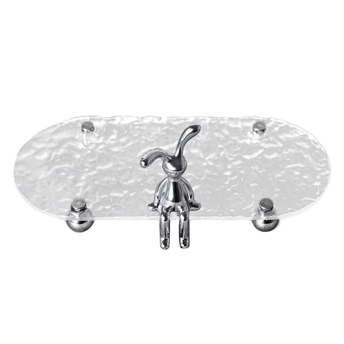 1 rabbit bathtub tray 2 acrylic washbasin trays waterproof storage tray He organization and storage Ro decoration Y250210