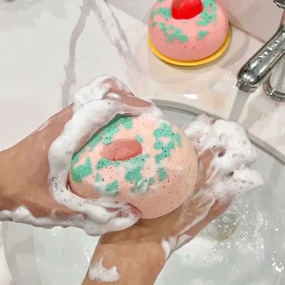 Cartoon Capybara Bath Sponge Ball with Mini Soap Face Washing Bathing Cleaning B Household Bathroom Accessories Y250210