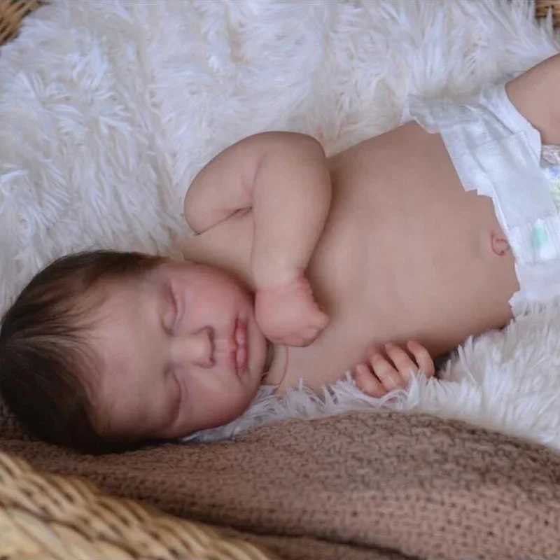 19inch Full Body Silicone Vinyl Reborn Doll Boy Loulou Newborn Baby Size Doll 3D Skin Visible Veins Quality Collection Art Dolls X250210