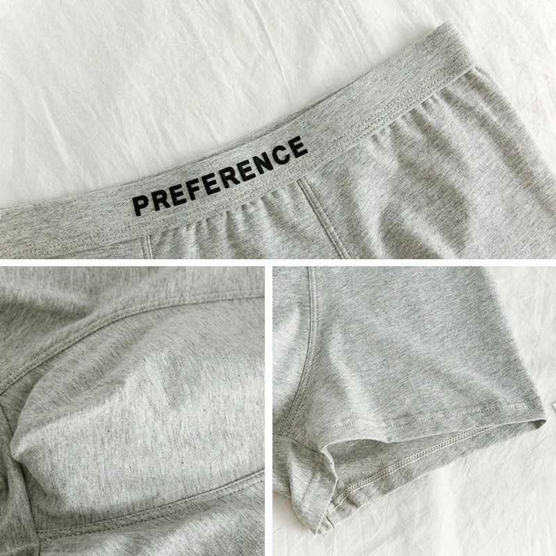 New white solid boxer mens underwear cotton mens boxing breathable Cuecas Masculinas mens size Plus L-3XL 2090KL W250210