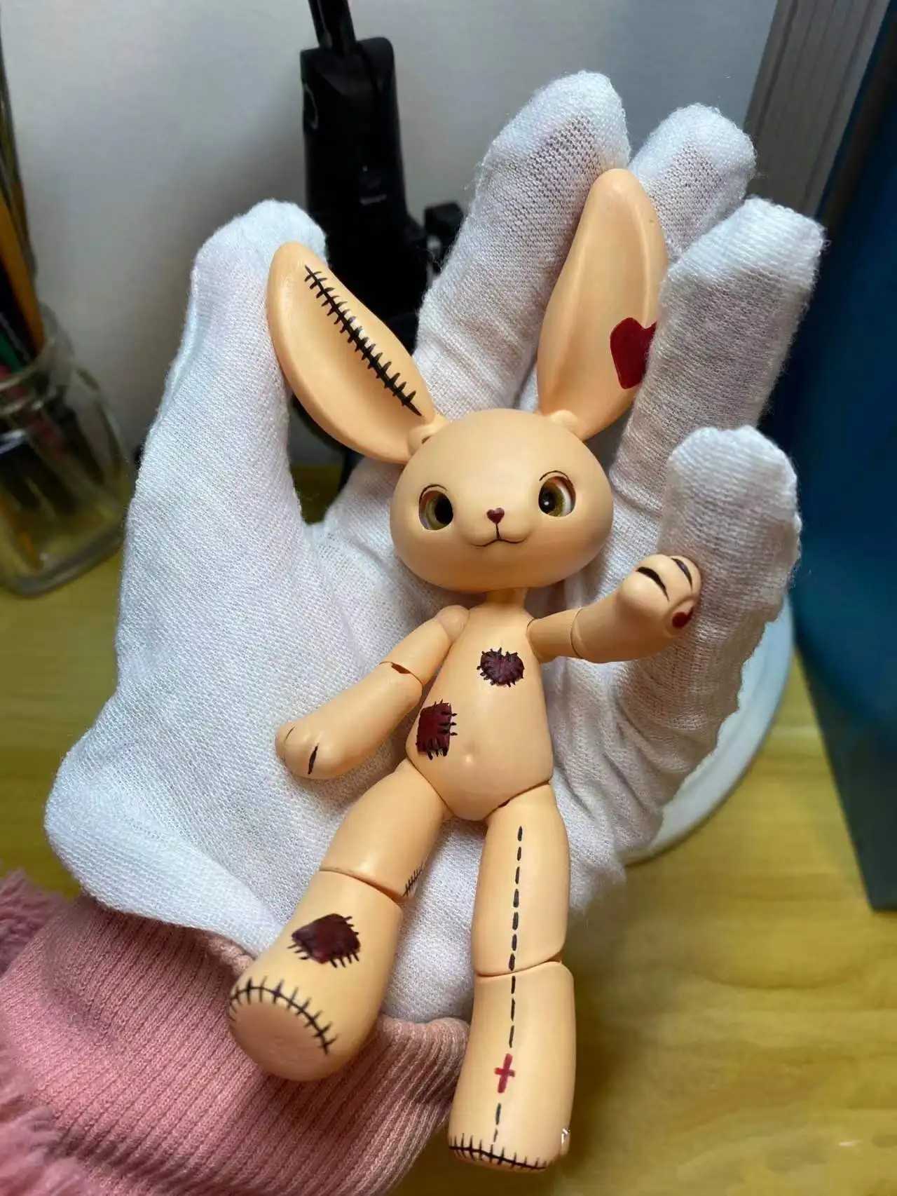 BJD Doll Pet Rabbit Action Figure Rabbit Knuckle Doll Cute Doll Pet 14cm X250210