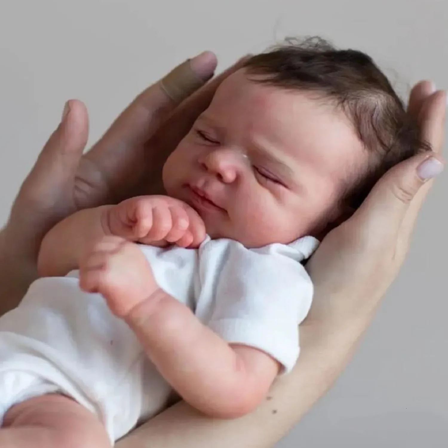 BZDOLL Realistic 48cm Soft Silicone Asleep Reborn Baby Doll With 3D-painting Skin Alive 19inch born Bebe Cute Birthday Gift 250210