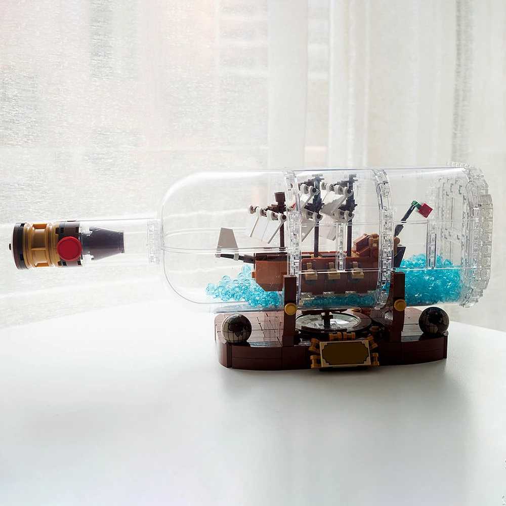 Creative Expert 962pcs Bottle Ship Model Set Create Adorable Architectural Building Blocks Bricks Christmas Birthday Gifts 21313C250210