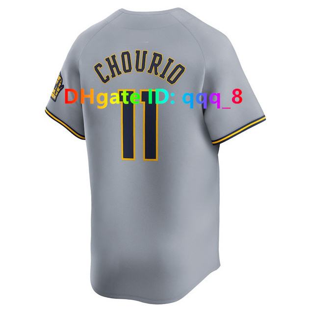 Rare Christian Yelich Bob Uecker E Baseball Jerseys Robin Yount Jackson Chourio Rhys Hoskins Sal Frelick William Contreras Brice Turang Rob Deer Size S-4XL