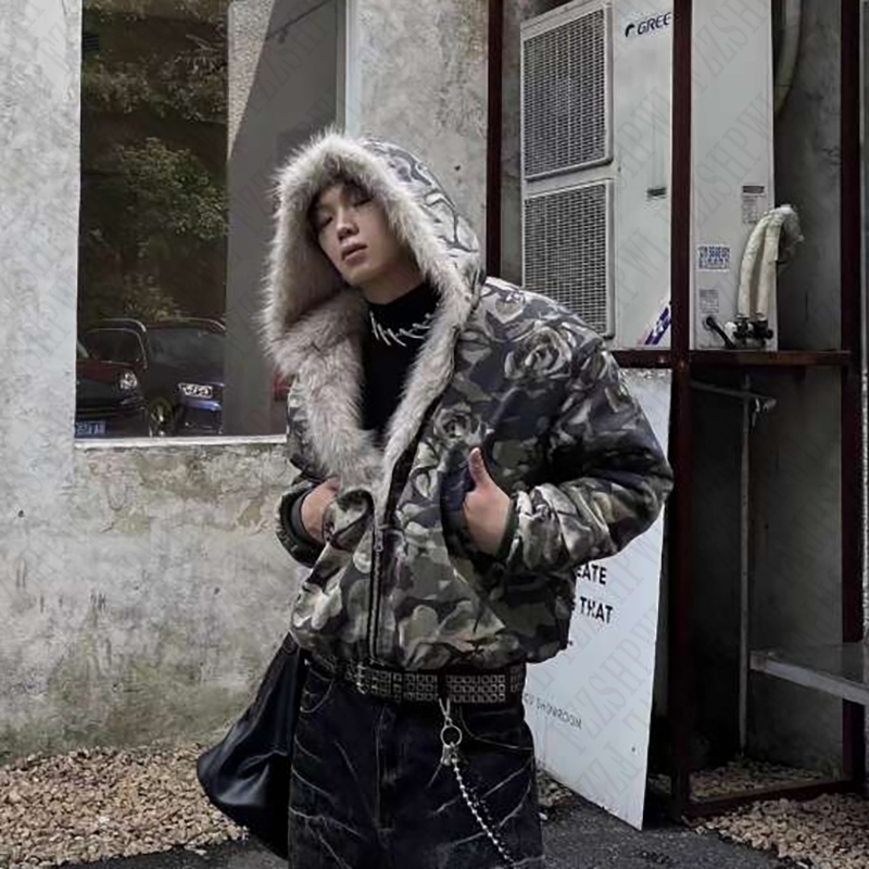 American Style Zipper Top Men Y2k Clothes Solid color Punk Loose Streetwear Grunge Goth Hip Hop Zip up Hoodie Fashion Harajuku 250109Z