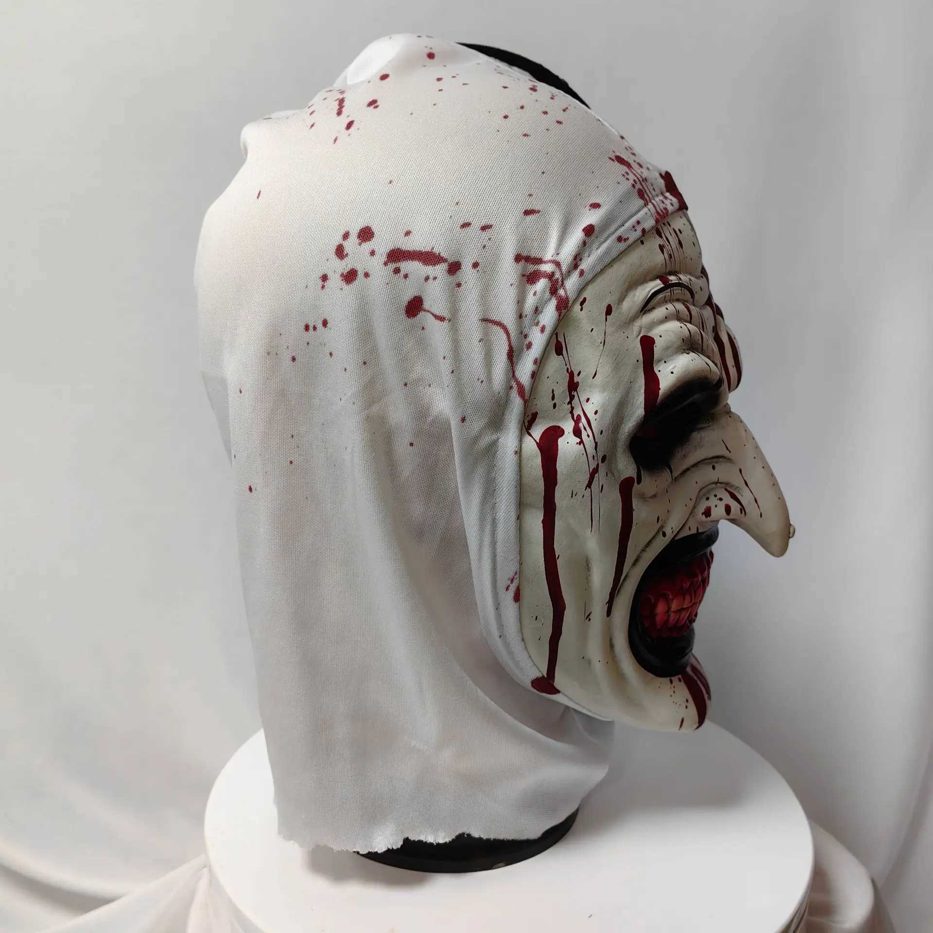 Horror Terrifier 3 Art The Clown Mask Cosplay Joker Killer Demon Skl Latex Halloween Carnival in Party Costume Props Y250210