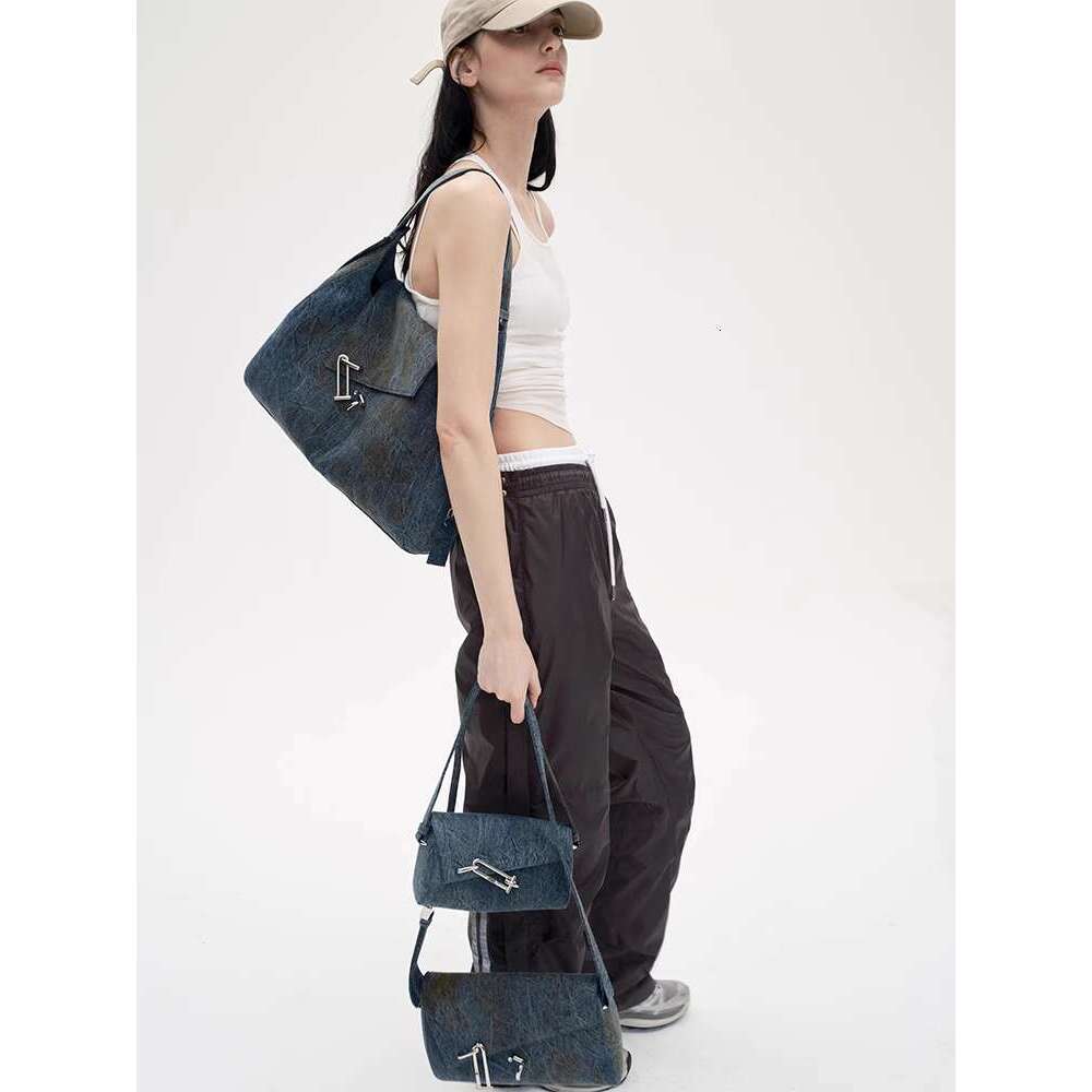 Women's Bags TADFAB soft denim autumn winter large SOFTIE HOBO multi material shoulder and armpit crossbody bag