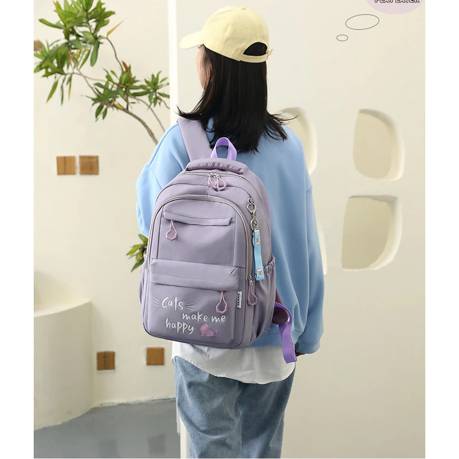 Girl School Bag Backpack Back Pack For Teenager Women Children Female Pink Schoolbag Primary High Bagpack Class Teens Child Kids 250207