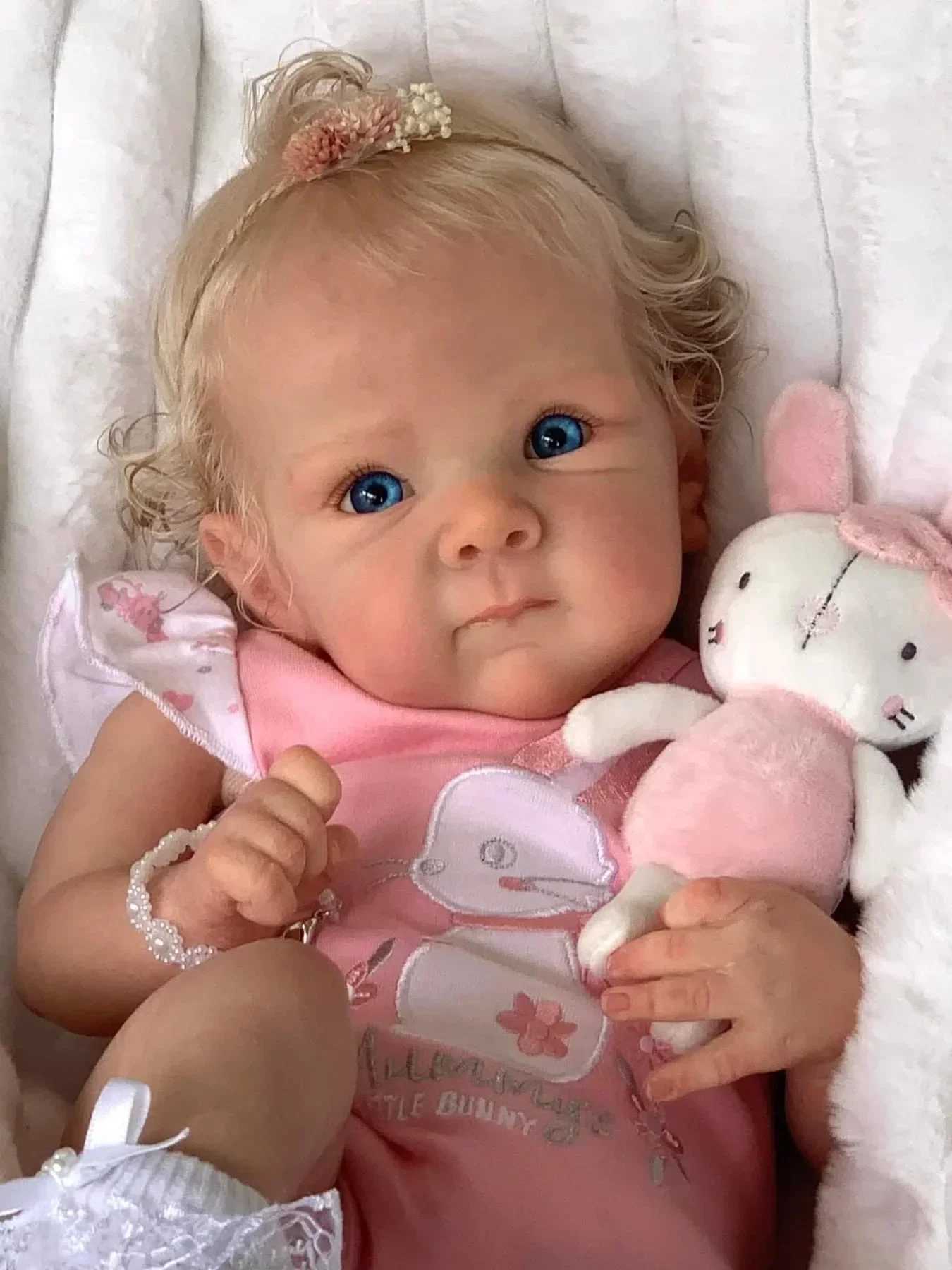 45CM Reborn Baby Doll Bettie with Blonde Hair Soft Body Real Life Newborn Baby Dolls Hand Detailed Painted Visible Veins Dolls X2502101
